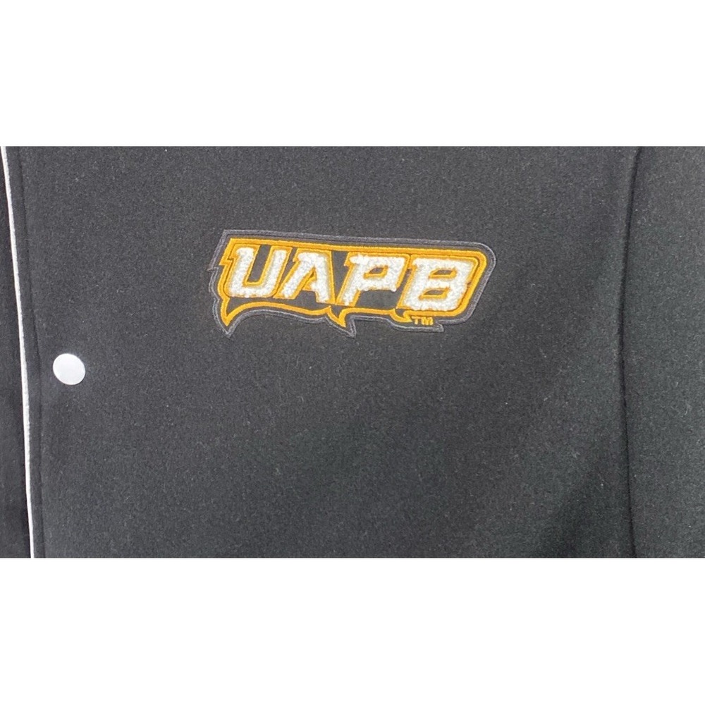 Adidas Varsity College Bomber Jacket Golden Lions Pine UAPB Arkansas Large C133 - Picture 4 of 11